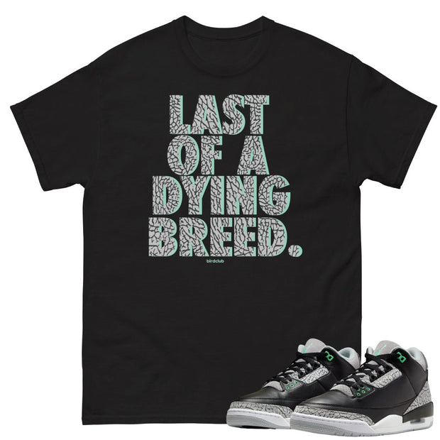 Retro 3 Green Glow "Dying Breed" Shirt - Sneaker Tees to match Air Jordan Sneakers
