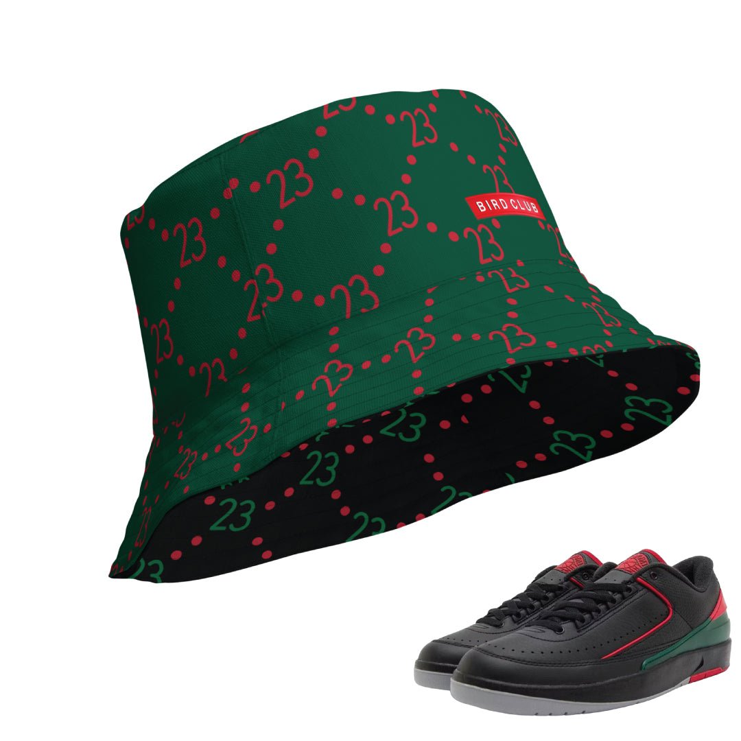 Retro 2 Low Christmas Gucci Reversible 23 Bucket - Sneaker Tees to match Air Jordan Sneakers