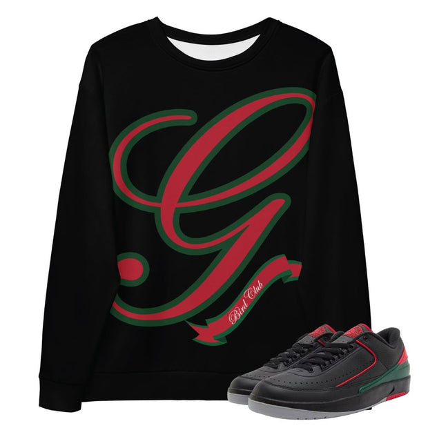 Retro 2 Low Gucci Big G Sweatshirt - Sneaker Tees to match Air Jordan Sneakers