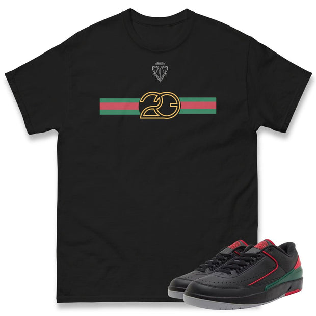 Retro 2 Low Gucci 23 Ribbon Shirt - Sneaker Tees to match Air Jordan Sneakers