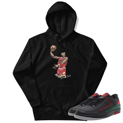 Retro 2 Low Christmas Gucci "Air Pixel" Hoodie - Sneaker Tees to match Air Jordan Sneakers