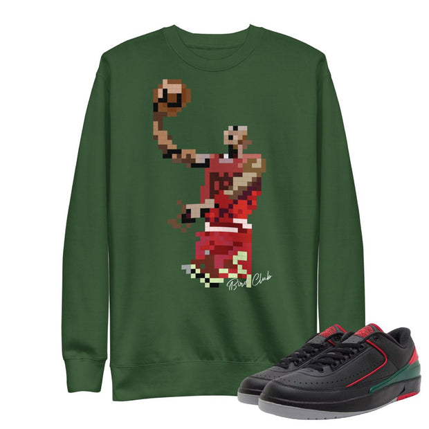 Retro 2 Low Christmas Gucci Air Pixel Sweatshirt - Sneaker Tees to match Air Jordan Sneakers