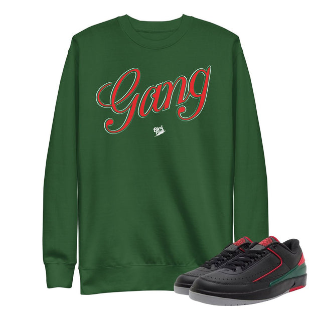 Retro 2 Low Christmas Gucci Gang Sweatshirt - Sneaker Tees to match Air Jordan Sneakers