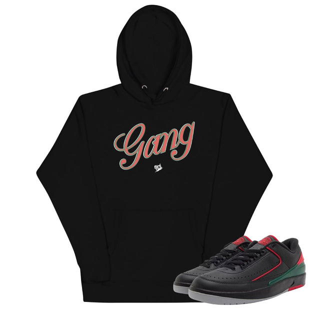 Retro 2 Low Christmas Gucci Gang Hoodie - Sneaker Tees to match Air Jordan Sneakers