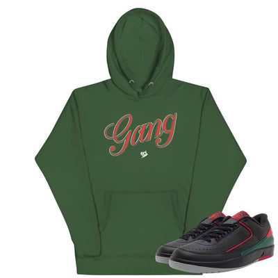 Retro 2 Low Christmas Gucci Gang Hoodie - Sneaker Tees to match Air Jordan Sneakers