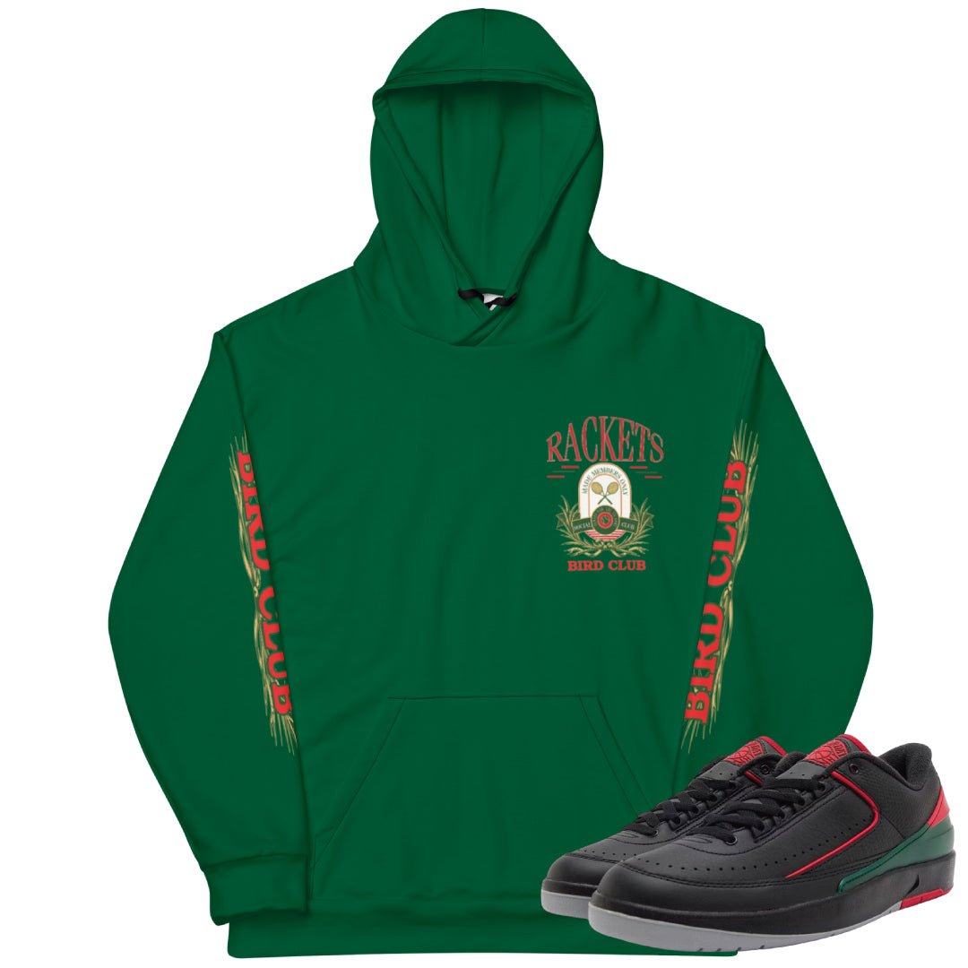 Retro 2 Low Christmas Gucci "Rackets" Hoodie - Sneaker Tees to match Air Jordan Sneakers
