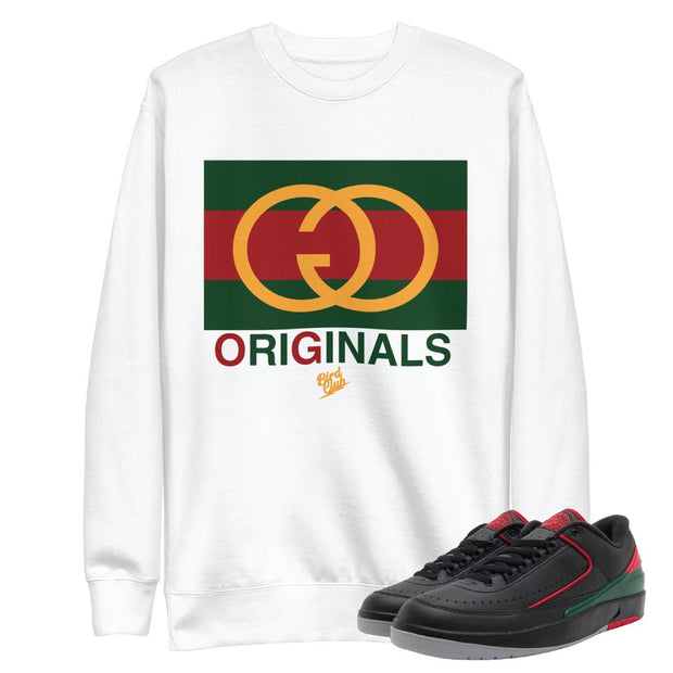Retro 2 Low Gucci Originals Sweatshirt - Sneaker Tees to match Air Jordan Sneakers