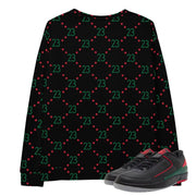 Retro 2 Low Gucci Print Sweatshirt - Sneaker Tees to match Air Jordan Sneakers