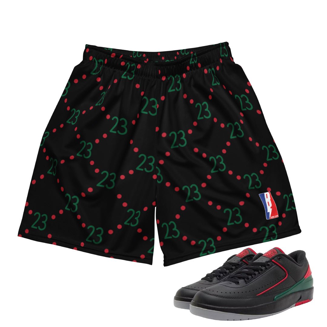 Retro 2 Low Gucci 23 Print Shorts - Sneaker Tees to match Air Jordan Sneakers