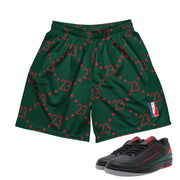 Retro 2 Low Gucci 23 Print Shorts - Sneaker Tees to match Air Jordan Sneakers