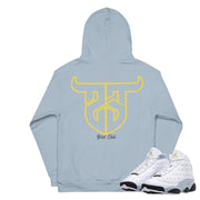 Retro 13 Blue Grey 23 Hoodie - Sneaker Tees to match Air Jordan Sneakers