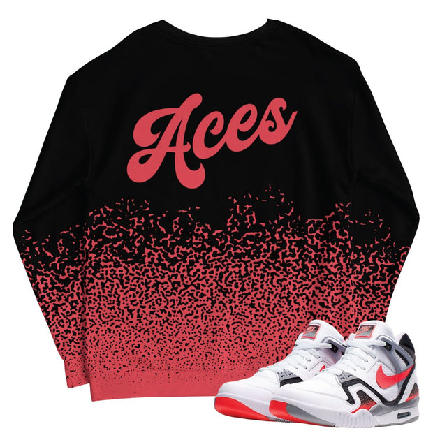 Tech Challenge 2 "Hot Lava" Aces Sweatshirt - Sneaker Tees to match Air Jordan Sneakers