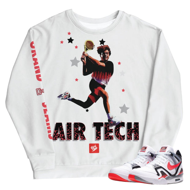 Air Tech Challenge 2 "Hot Lava" Sweatshirt - Sneaker Tees to match Air Jordan Sneakers