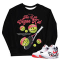 Air Tech Challenge 2 "Hot Lava" Vegas Kid Sweatshirt - Sneaker Tees to match Air Jordan Sneakers