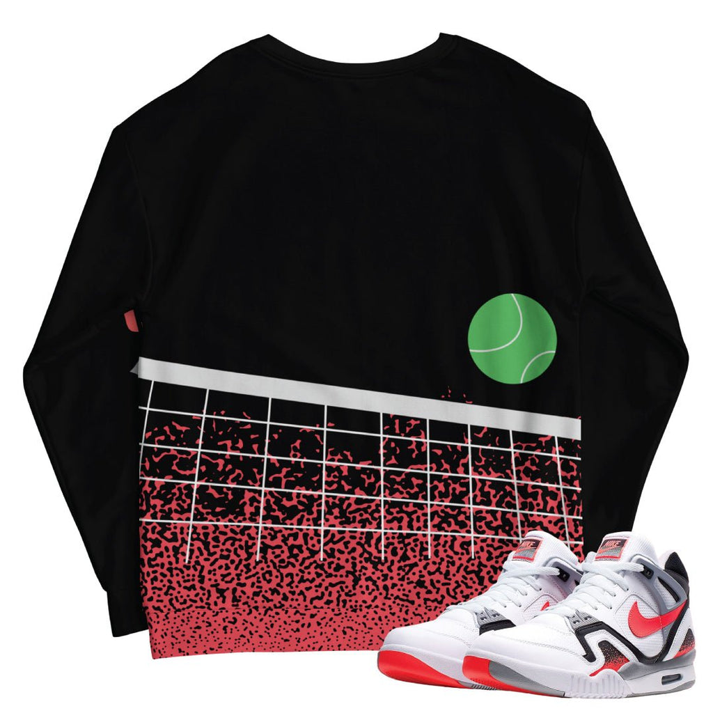Air Tech Challenge 2 "Hot Lava" All Net Sweatshirt - Sneaker Tees to match Air Jordan Sneakers