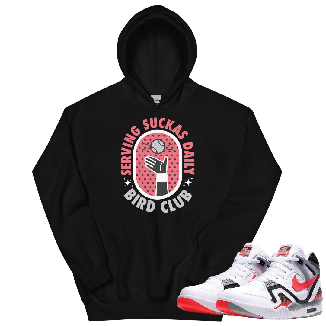 Air Tech Challenge 2 Hot Lava "Servin" Sweatshirt - Sneaker Tees to match Air Jordan Sneakers