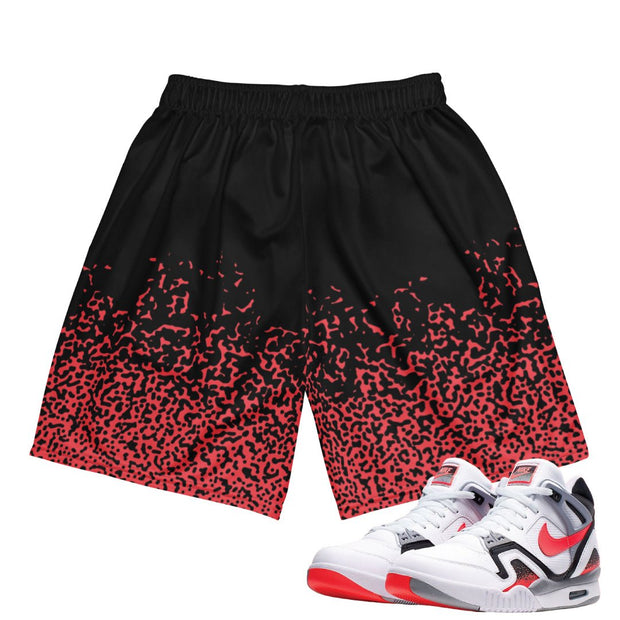 Tech Challenge 2 "Hot Lava" Mesh Shorts - Sneaker Tees to match Air Jordan Sneakers