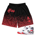 Tech Challenge 2 "Hot Lava" Mesh Shorts - Sneaker Tees to match Air Jordan Sneakers