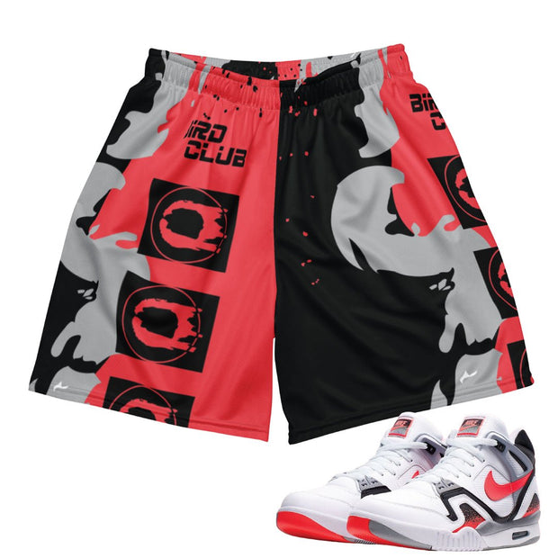 Tech Challenge 2 "Hot Lava" Mesh Shorts - Sneaker Tees to match Air Jordan Sneakers