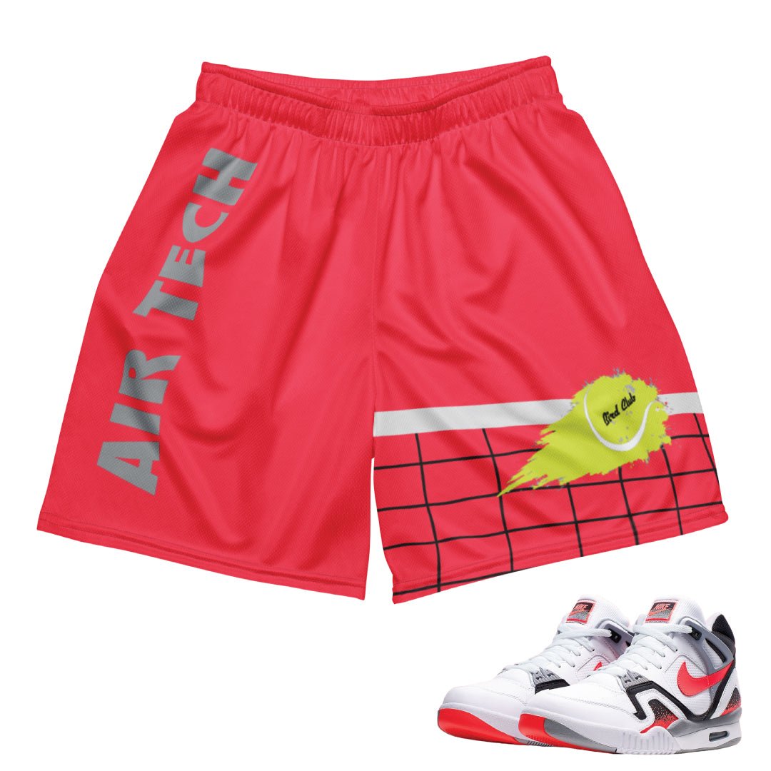 Air Tech Challenge 2 "Hot Lava" Mesh Shorts - Sneaker Tees to match Air Jordan Sneakers