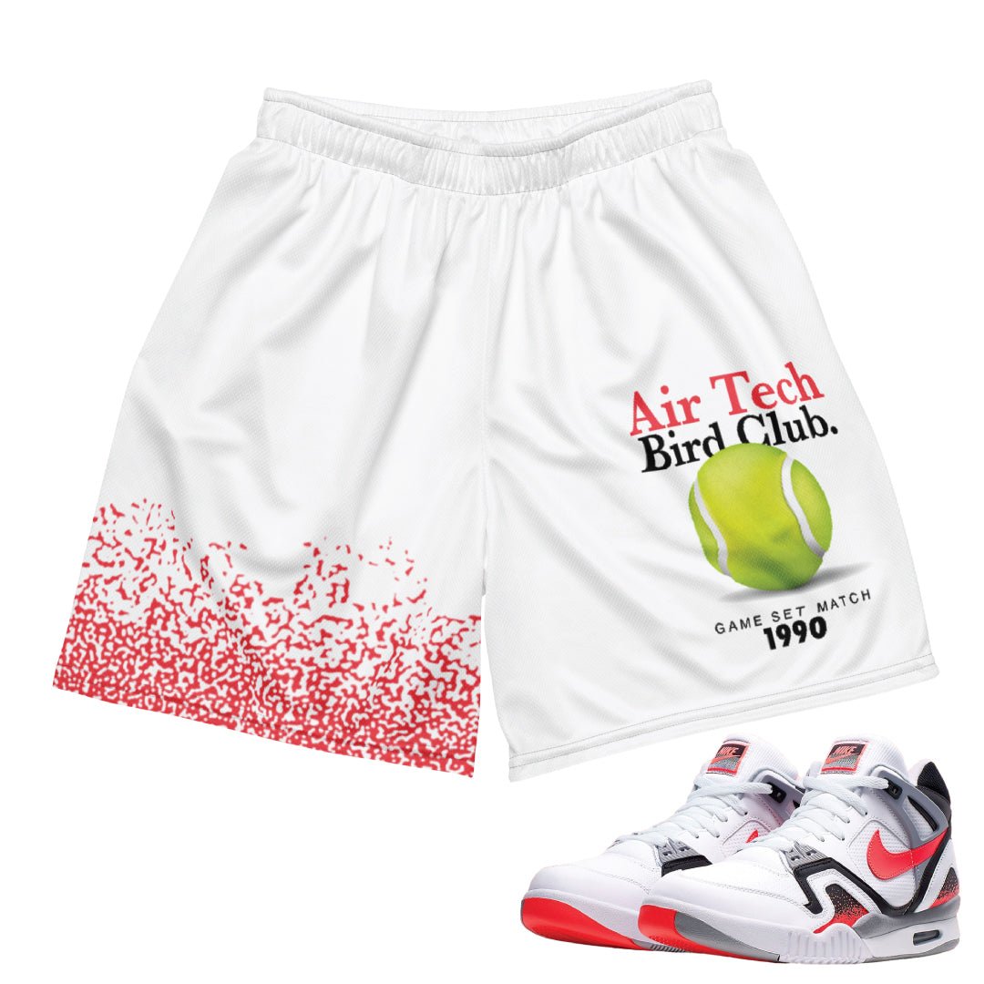 Air Tech Challenge 2 "Hot Lava" Tech Mesh Shorts - Sneaker Tees to match Air Jordan Sneakers