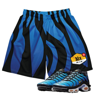 Air Max Plus Hyper Blue Mesh Shorts - Sneaker Tees to match Air Jordan Sneakers