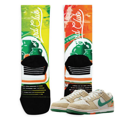 Jarritos DUNK SB Socks - Sneaker Tees to match Air Jordan Sneakers