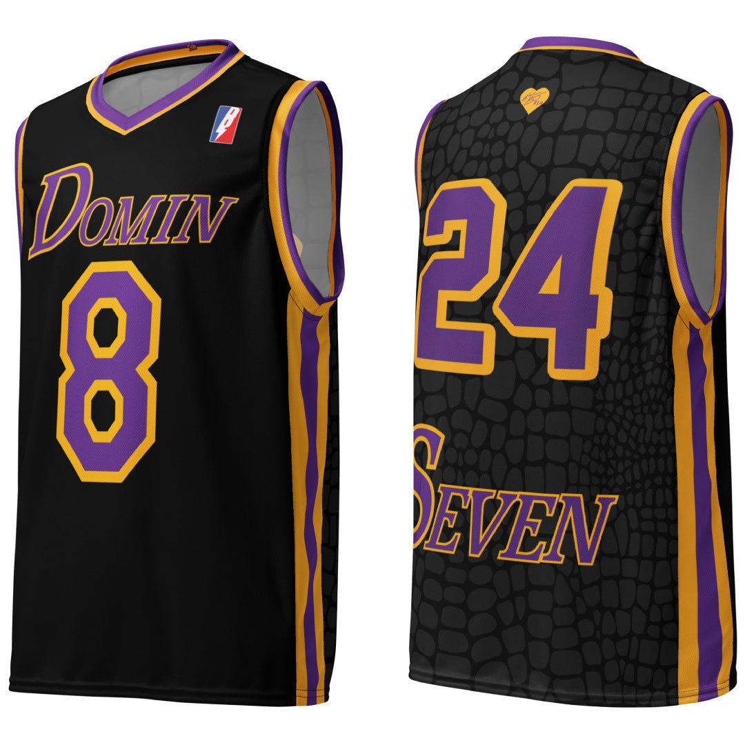 Black Mamba "Domin8 24/7" Basketball Jersey - Sneaker Tees to match Air Jordan Sneakers