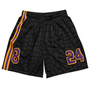 Black Mamba "Domin8 24/7" Basketball Mesh Shorts - Sneaker Tees to match Air Jordan Sneakers