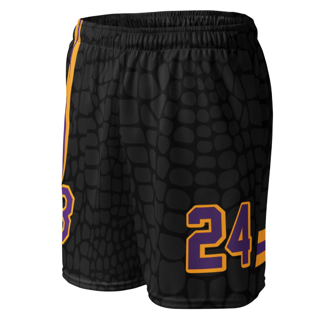 Black Mamba "Domin8 24/7" Basketball Mesh Shorts - Sneaker Tees to match Air Jordan Sneakers