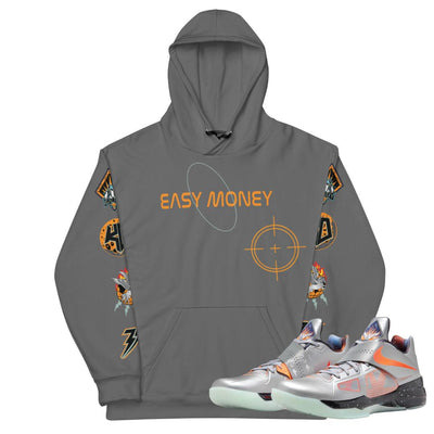 KD 4 Galaxy Logo "Easy Money Sniper"Hoodie - Sneaker Tees to match Air Jordan Sneakers