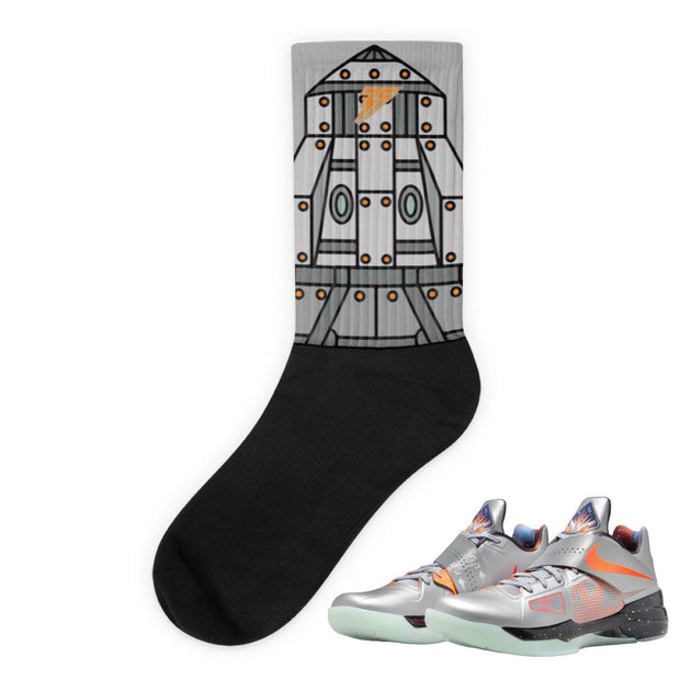 KD 4 Galaxy "Spaceship" Socks - Sneaker Tees to match Air Jordan Sneakers
