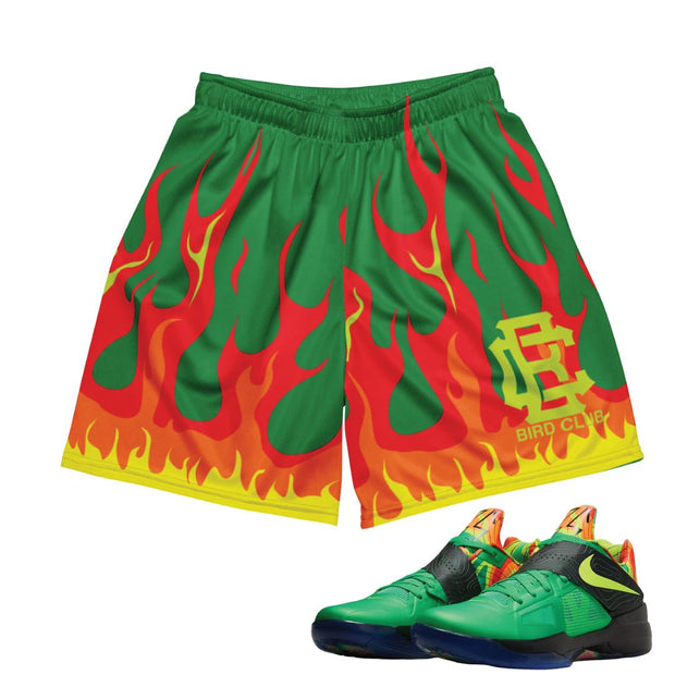 KD Weatherman "Flames" Shorts - Sneaker Tees to match Air Jordan Sneakers