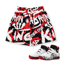 LEBRON 4 GRAFFITI MESH SHORTS - Sneaker Tees to match Air Jordan Sneakers