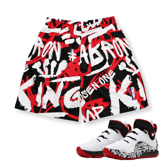 LEBRON 4 GRAFFITI MESH SHORTS - Sneaker Tees to match Air Jordan Sneakers