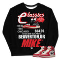 Retro 1 "Lost & Found" Sweatshirt - Sneaker Tees to match Air Jordan Sneakers