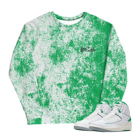 Retro 2 Lucky Green Sweatshirt - Sneaker Tees to match Air Jordan Sneakers