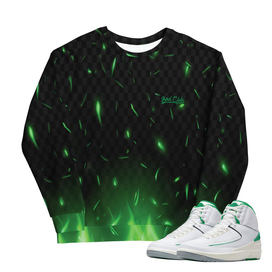 Retro 2 Lucky Green Sweatshirt - Sneaker Tees to match Air Jordan Sneakers