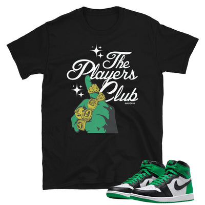 Retro 1 Lucky Green Players Club Shirt - Sneaker Tees to match Air Jordan Sneakers