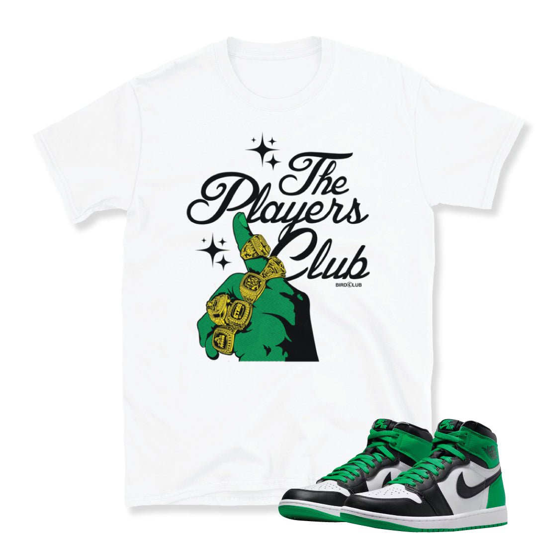 Retro 1 Lucky Green Players Club Shirt - Sneaker Tees to match Air Jordan Sneakers