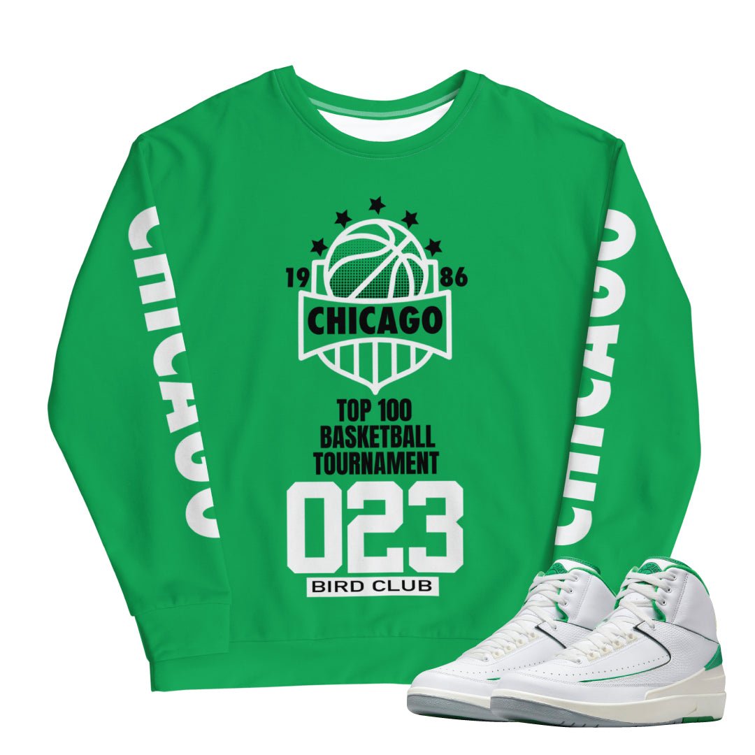 Retro 2 Lucky Green Sweatshirt - Sneaker Tees to match Air Jordan Sneakers