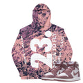 Retro 1 OG "Mauve" Splatter Hoodie - Sneaker Tees to match Air Jordan Sneakers