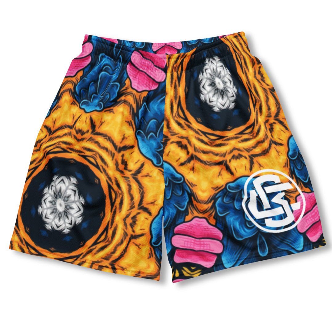 Basketball Luxury Diamond Print Mesh Shorts - Sneaker Tees to match Air Jordan Sneakers