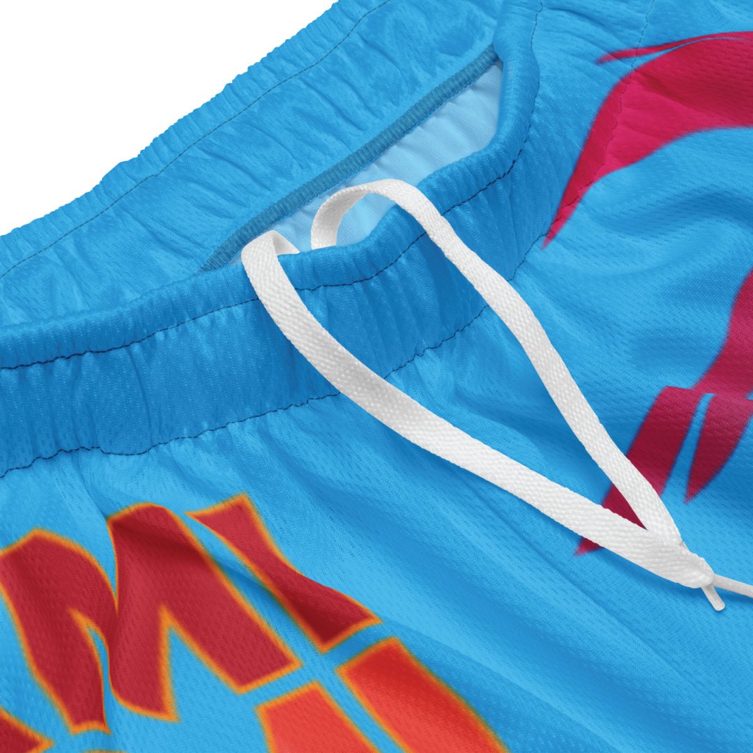 MIAMI FLAMES HEAT MESH SHORTS - Sneaker Tees to match Air Jordan Sneakers