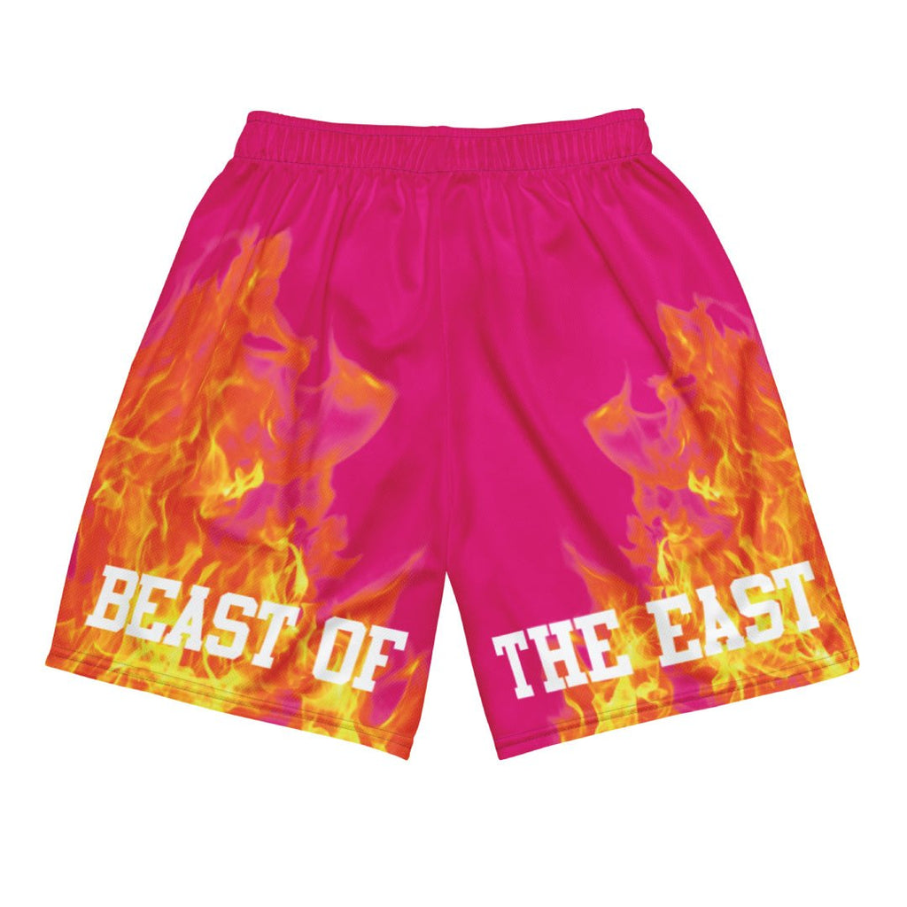 MIAMI FLAMES HEAT MESH SHORTS - Sneaker Tees to match Air Jordan Sneakers