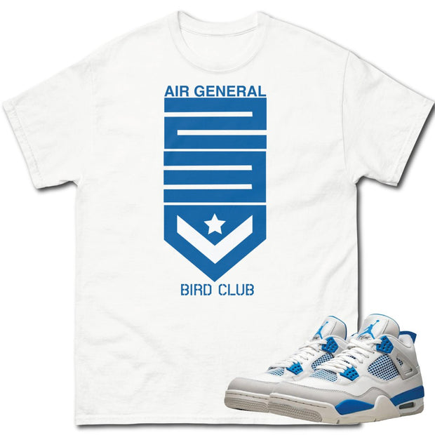 Retro 4 Military Blue "Air General" Shirt - Sneaker Tees to match Air Jordan Sneakers
