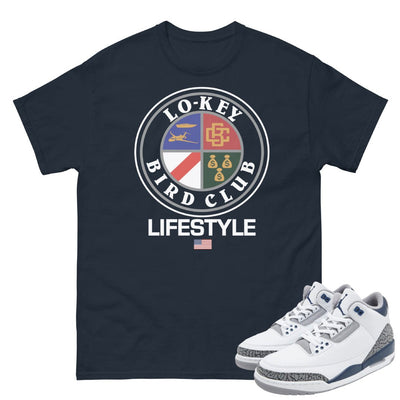 Retro 3 Midnight Navy Lo Key Shirt - Sneaker Tees to match Air Jordan Sneakers