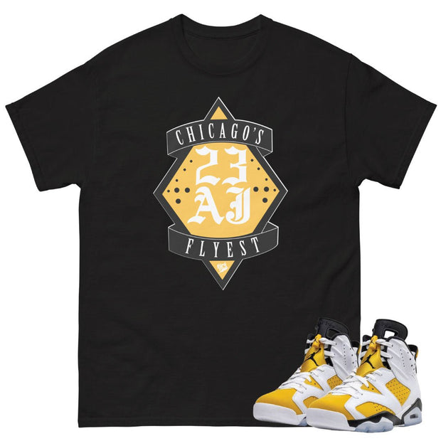 Retro 6 Yellow Ochre AJ 23 Shirt - Sneaker Tees to match Air Jordan Sneakers