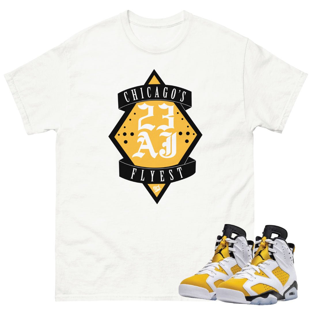 Retro 6 Yellow Ochre AJ 23 Shirt - Sneaker Tees to match Air Jordan Sneakers