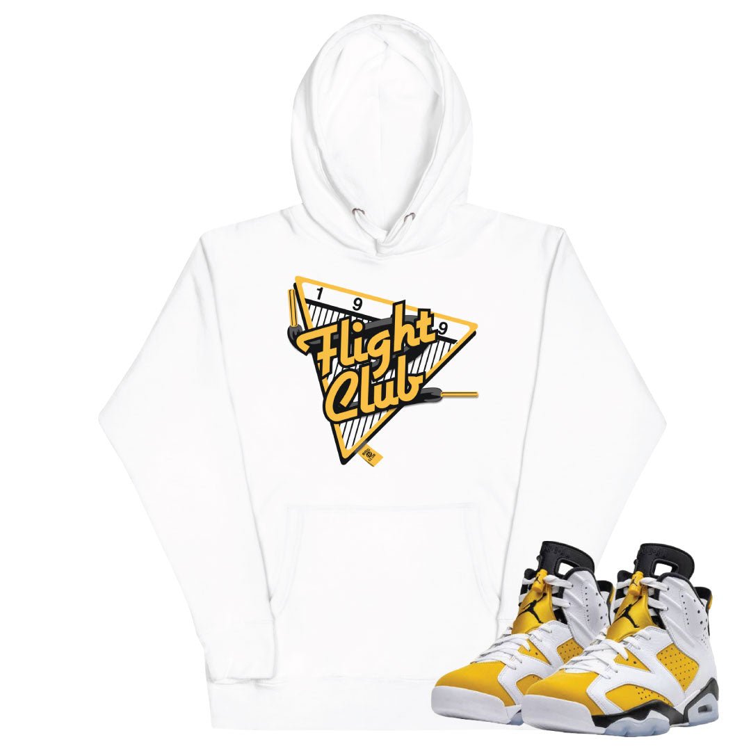Retro 6 Yellow Ochre "Flight Club" Hoodie - Sneaker Tees to match Air Jordan Sneakers